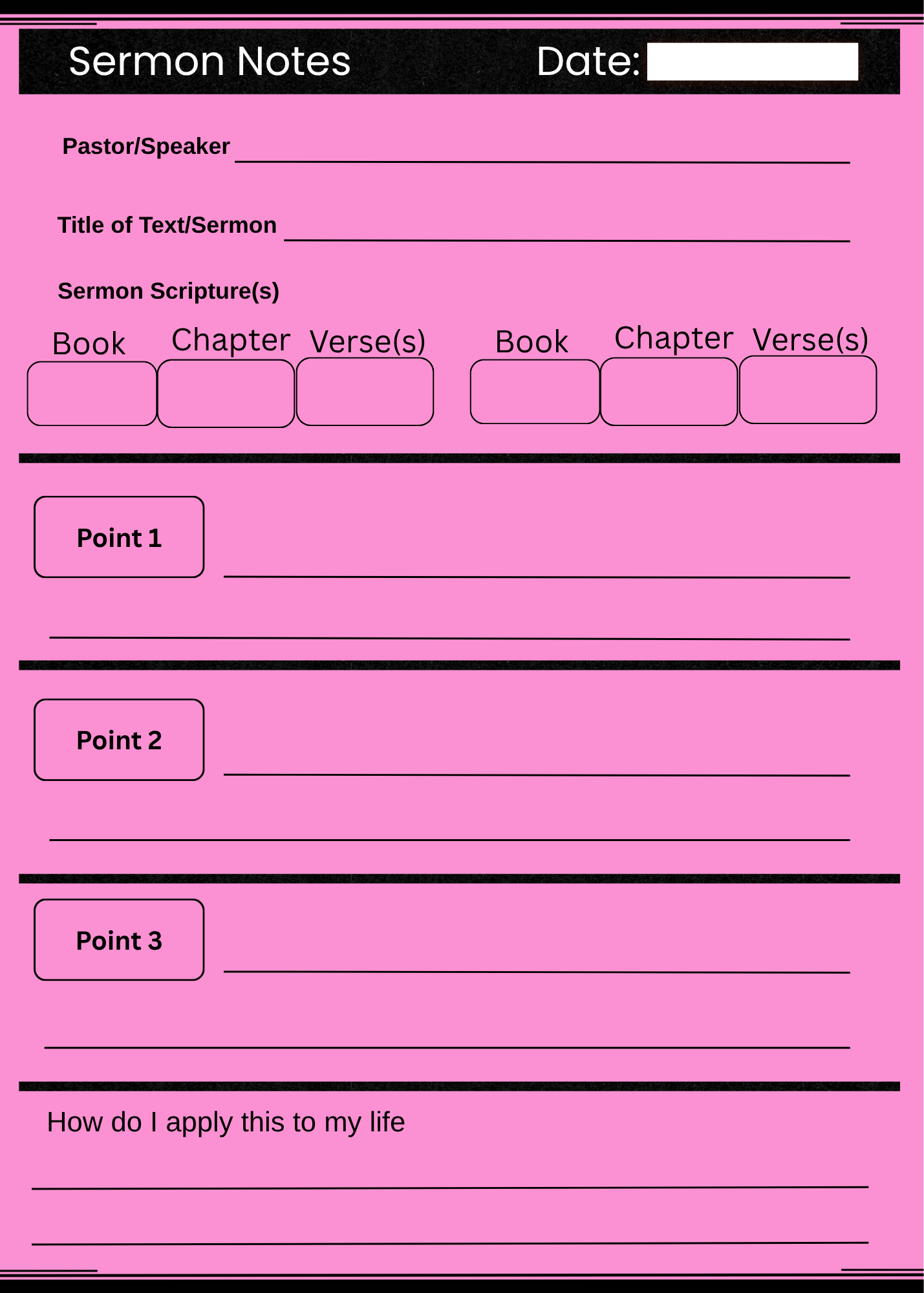 Sermon Notes
