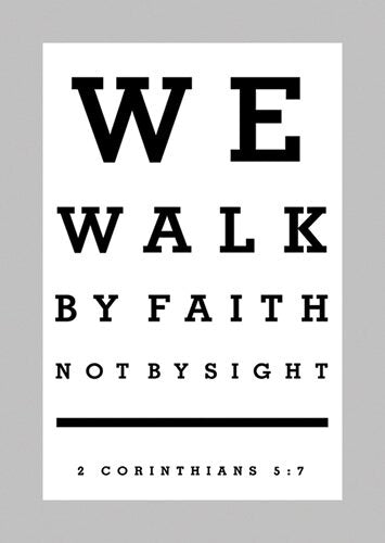 Large Poster We Walk By Faith