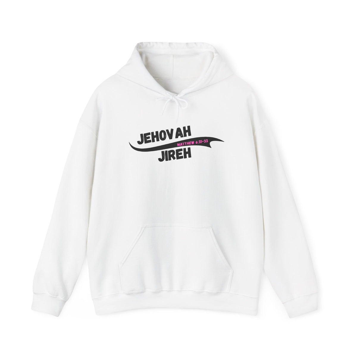 Jehovah Jireh Script Hoodie | Faith Typography Sweatshirt