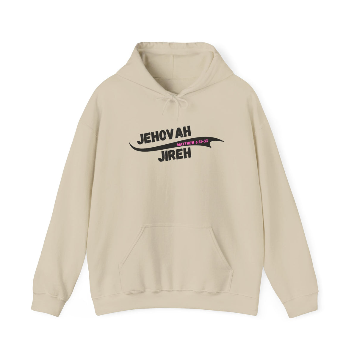 Jehovah Jireh Script Hoodie | Faith Typography Sweatshirt