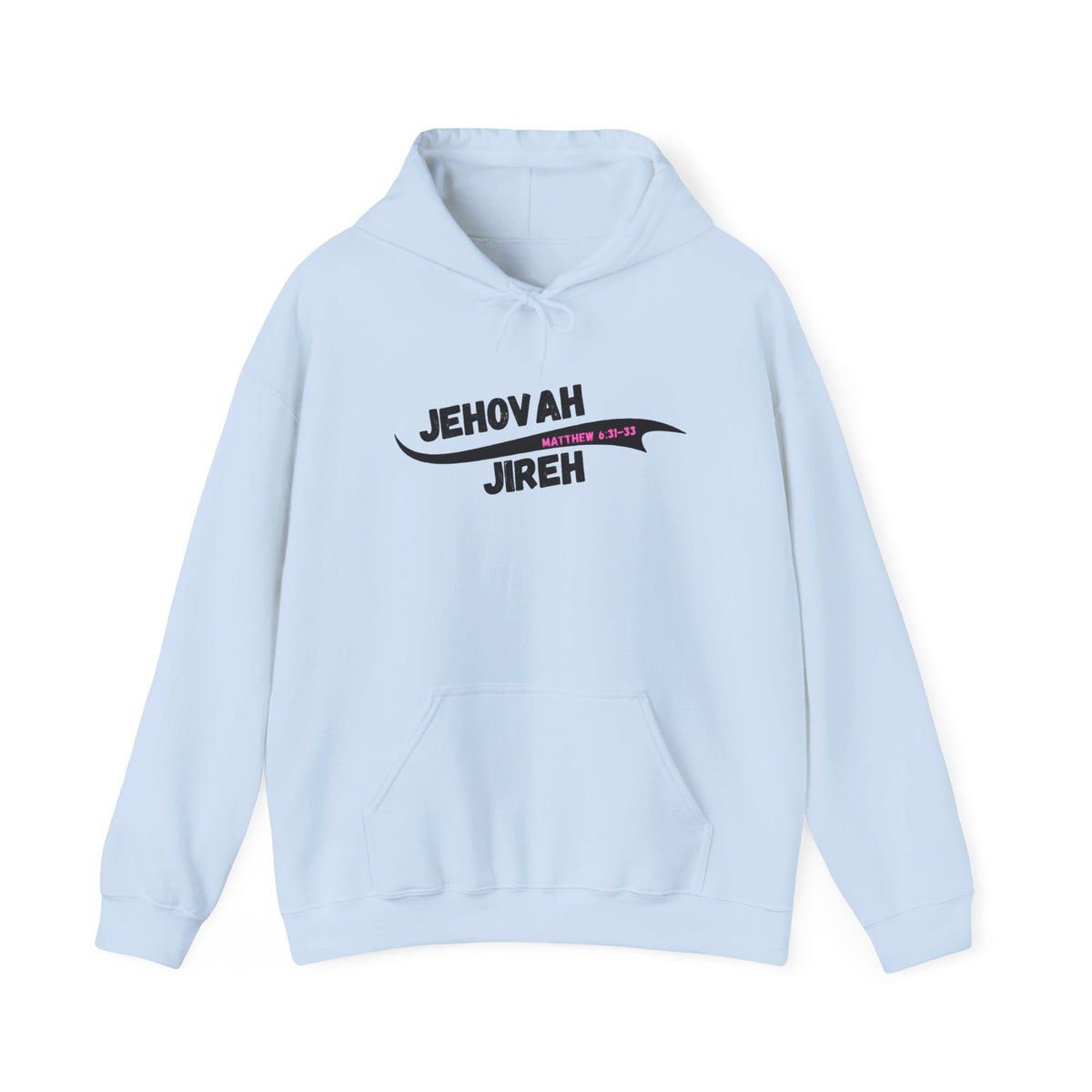 Jehovah Jireh Script Hoodie | Faith Typography Sweatshirt