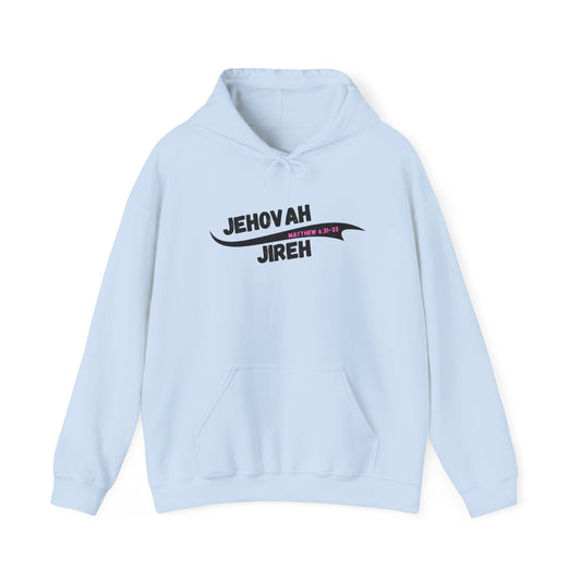 Jehovah Jireh Script Hoodie | Faith Typography Sweatshirt