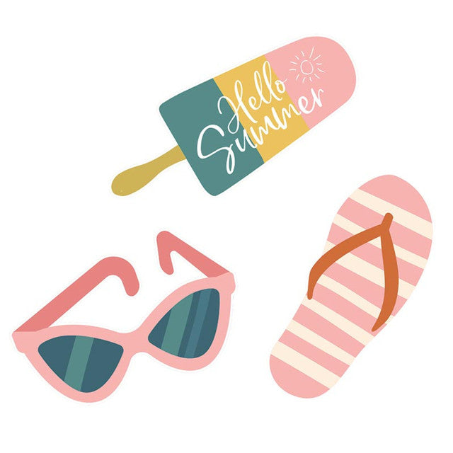 Water Bottle Stickers Set - Summer Novelty - 3 Assorted