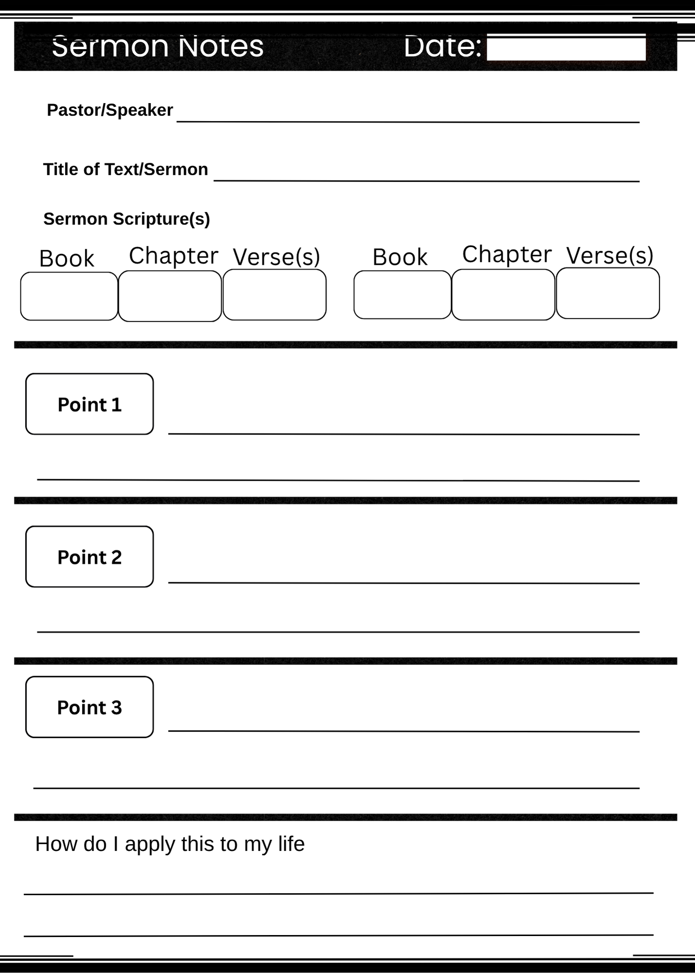 Sermon Notes