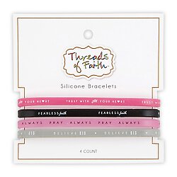 Silicone Bracelet - Fearless - 4pk