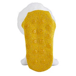 Pom Socks - Gold & White Fur Pom